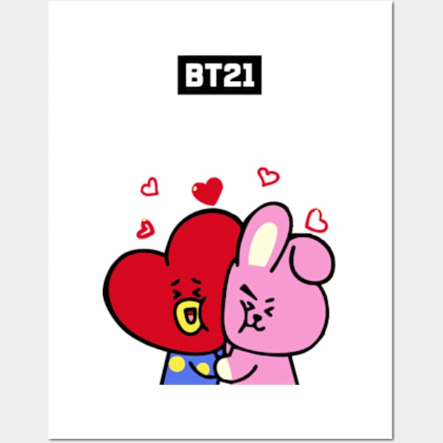 bt21 bts exclusive design 42 Wall Art by Typography Dose